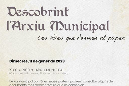 Altea conmemora a Carta Puebla abrindo as portas do Archivo Municipal