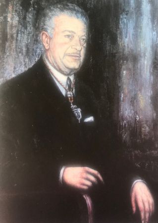 Argüelles, Julio F.. Retrato de D. Lino Rodríguez Madero. 1983. Pazo da Deputación. Presidencia (1974-1977)