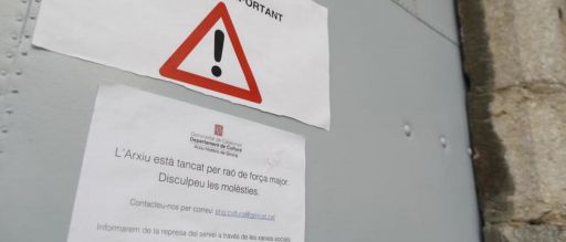 Un escape de auga provoca graves danos no Archivo Histórico de Girona