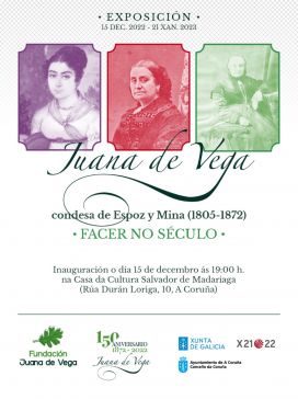 Asistiremos a exposición: “Juana de Vega, Condesa de Espoz y Mina (1805 – 1872): Facer no século”