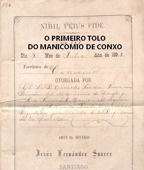 O primeiro tolo do Manicomio de Conxo