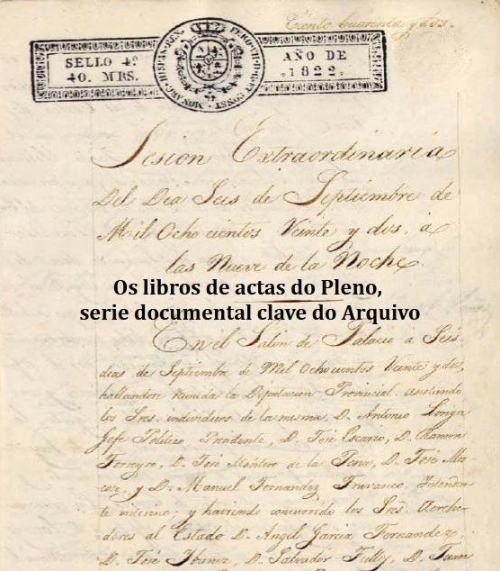 Os libros de actas do Pleno, serie documental clave do Arquivo